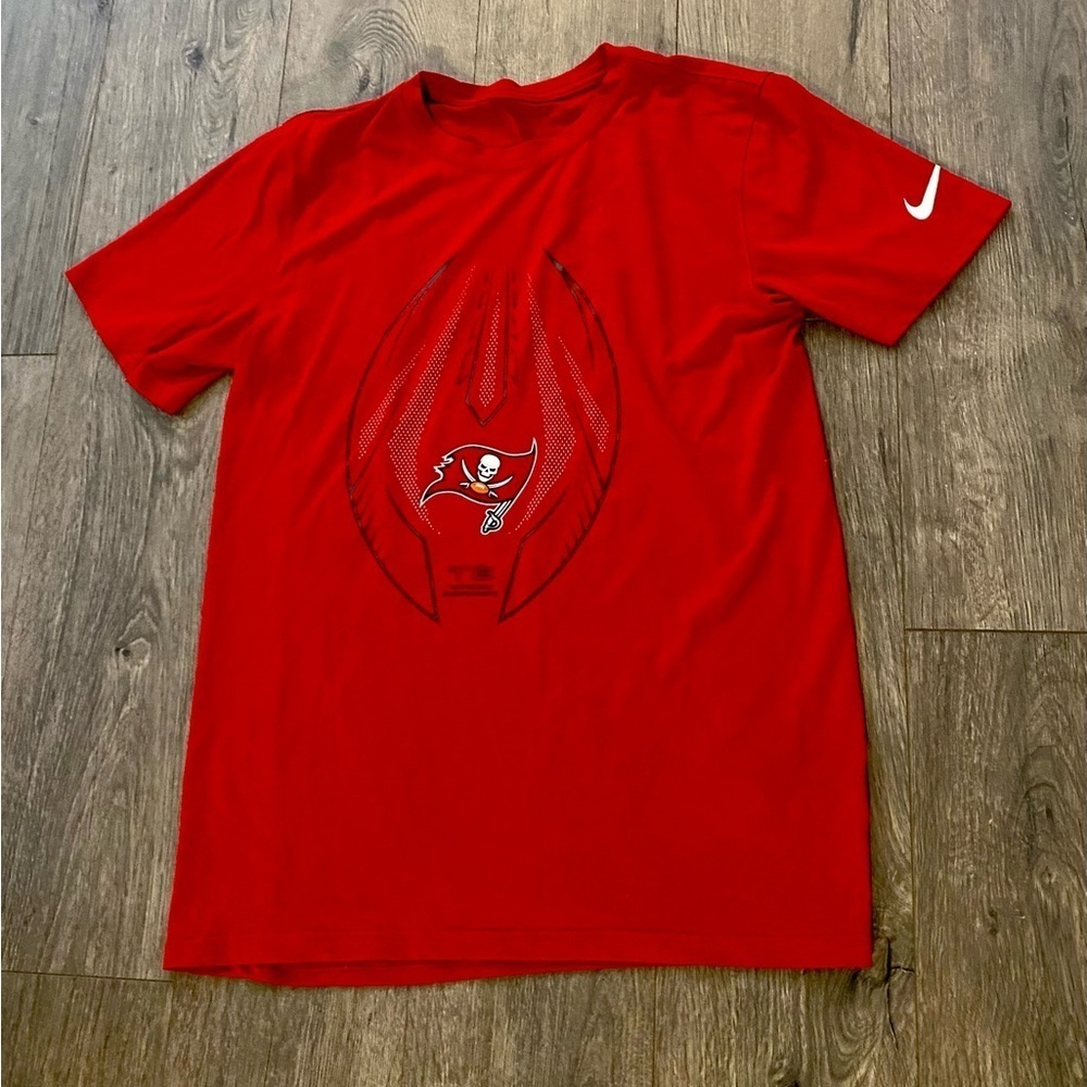 Nike Mens Dri-Fit Tampa Bay Buccaneers Bucs NFL Tee shirt small red euc flawless - Picture 5 of 8